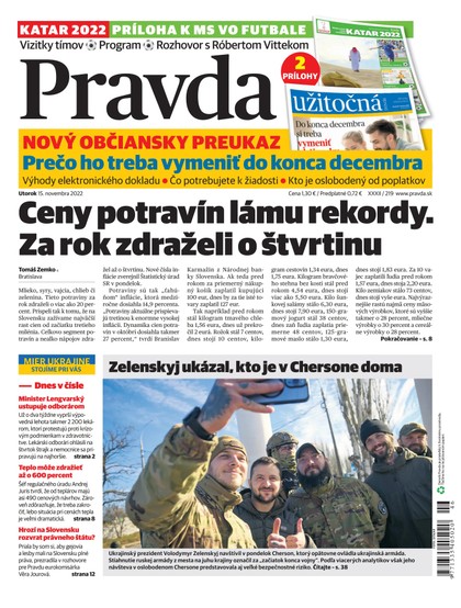 E-magazín Denník Pravda 15. 11. 2022 - OUR MEDIA SR a. s.