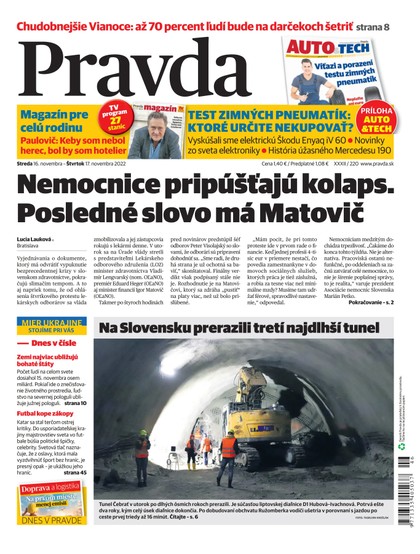 E-magazín Denník Pravda 16. 11. 2022 - OUR MEDIA SR a. s.