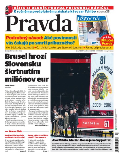 E-magazín Denník Pravda 22. 11. 2022 - OUR MEDIA SR a. s.