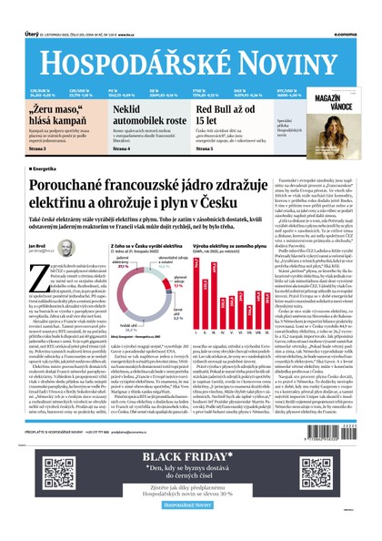 E-magazín HN 225 - 22.11.2022  - Economia, a.s.