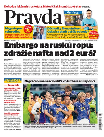 E-magazín Denník Pravda 24. 11. 2022 - OUR MEDIA SR a. s.