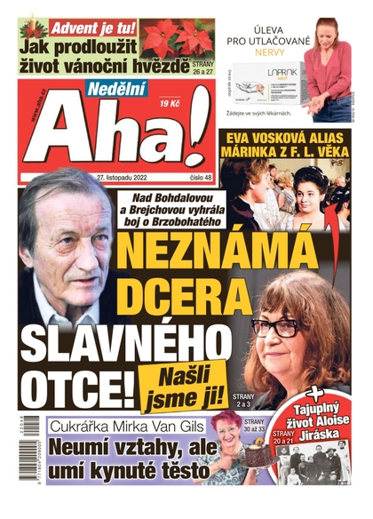 E-magazín Nedělní AHA! - 27.11.2022 - CZECH NEWS CENTER a. s.