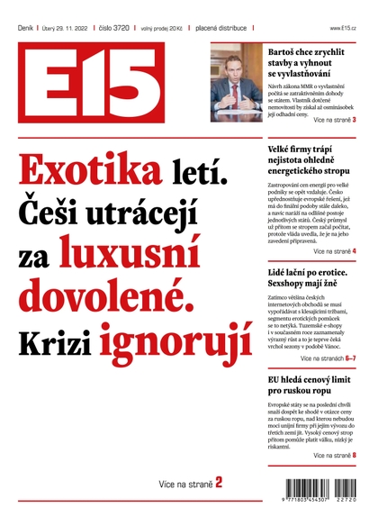 E-magazín E15 - 29.11.2022 - CZECH NEWS CENTER a. s.