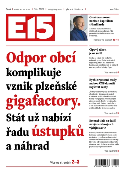 E-magazín E15 - 30.11.2022 - CZECH NEWS CENTER a. s.