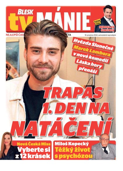 E-magazín Blesk Tv manie - 10.12.2022 - CZECH NEWS CENTER a. s.