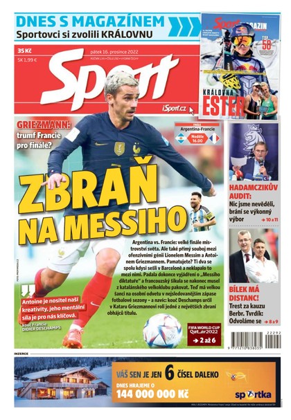 E-magazín Sport - 16.12.2022 - CZECH NEWS CENTER a. s.