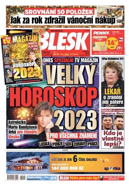 E-magazín BLESK - 16.12.2022 - CZECH NEWS CENTER a. s.