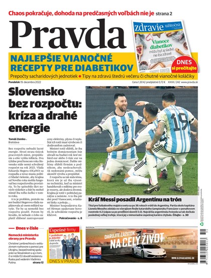 E-magazín Denník Pravda 19. 12. 2022 - OUR MEDIA SR a. s.