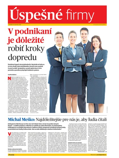 E-magazín Úspešné firmy 19.12.2022 - OUR MEDIA SR a. s.