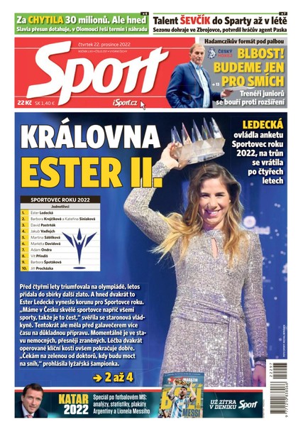 E-magazín Sport - 22.12.2022 - CZECH NEWS CENTER a. s.