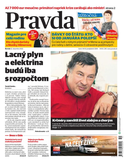 E-magazín Denník Pravda 22.12.2022 - OUR MEDIA SR a. s.