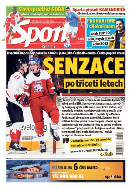E-magazín Sport - 28.12.2022 - CZECH NEWS CENTER a. s.