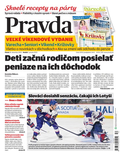 E-magazín Denník Pravda 30. 12. 2022 - OUR MEDIA SR a. s.