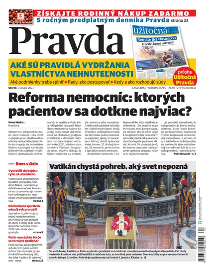 E-magazín Denník Pravda 3. 1. 2023 - OUR MEDIA SR a. s.