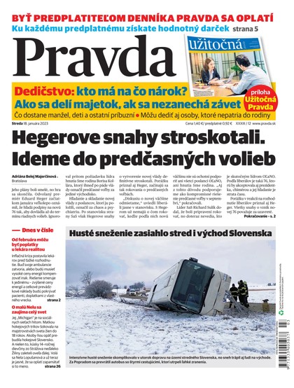 E-magazín Denník Pravda 18. 1. 2023 - OUR MEDIA SR a. s.
