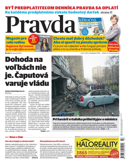 E-magazín Denník Pravda 19. 1. 2023 - OUR MEDIA SR a. s.