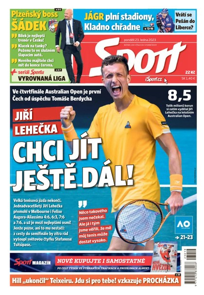 E-magazín Sport - 23.1.2023 - CZECH NEWS CENTER a. s.