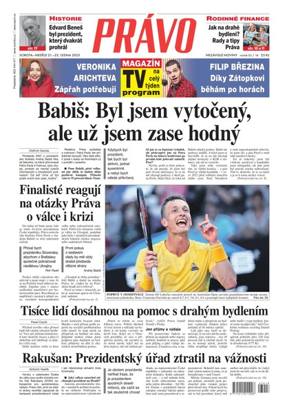 E-magazín Deník Právo - 21.1.2023 - Borgis, a.s.