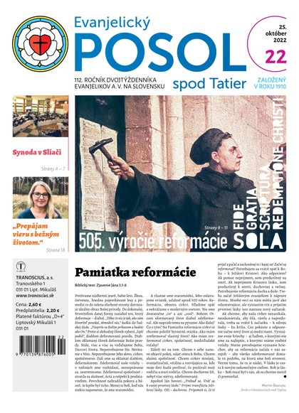 E-magazín Evanjelický posol spod Tatier 22-2022 - TRANOSCIUS a.s.