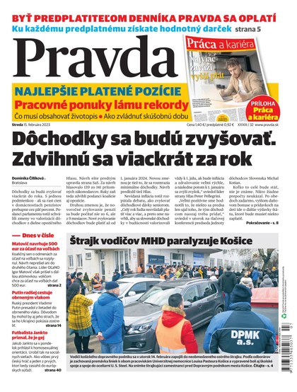 E-magazín Denník Pravda 15. 2. 2023 - OUR MEDIA SR a. s.
