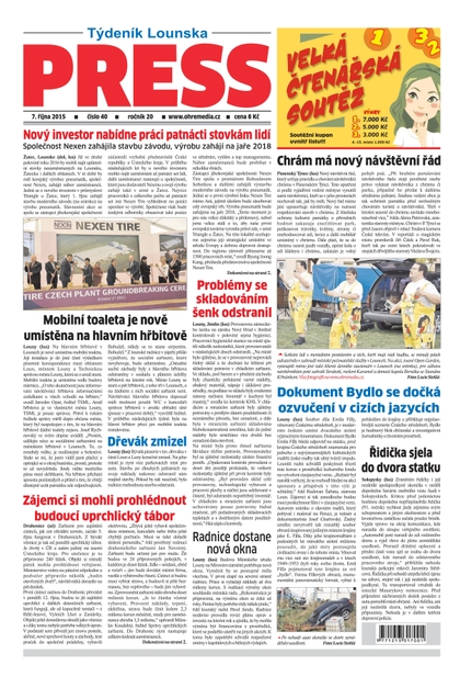 E-magazín Lounský press 40/2015 - Ohře Media