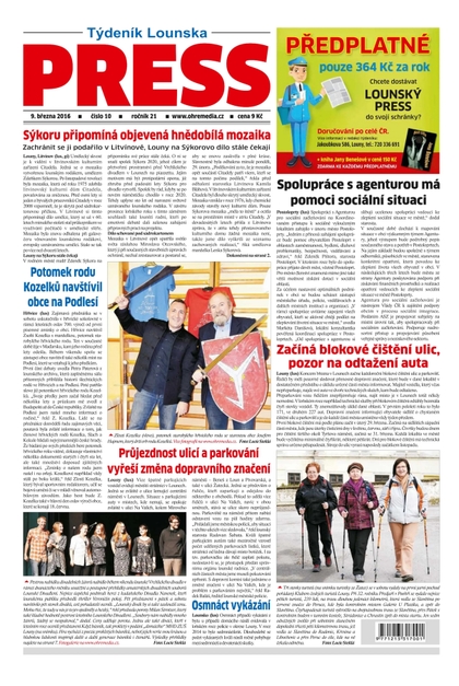 E-magazín Lounský press 10/2016 - Ohře Media