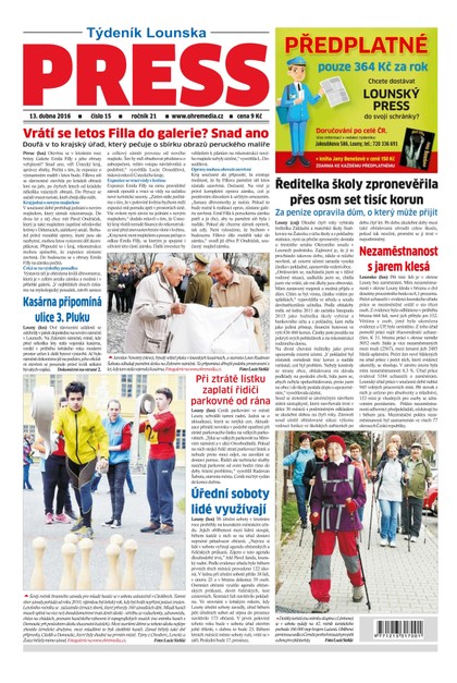 E-magazín Lounský press 15/2016 - Ohře Media