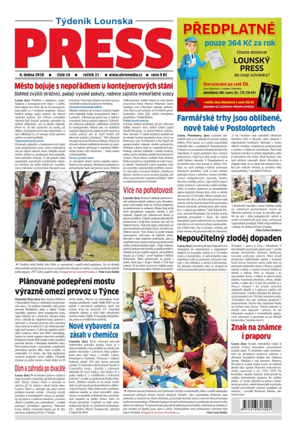 E-magazín Lounský press 14/2016 - Ohře Media