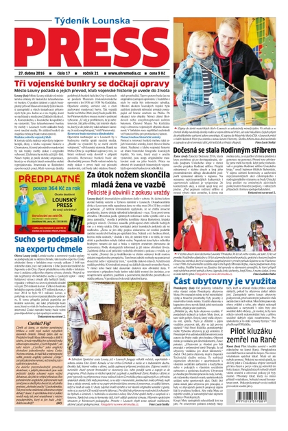 E-magazín Lounský press 17/2016 - Ohře Media