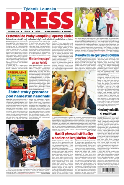 E-magazín Lounský press 16/2016 - Ohře Media