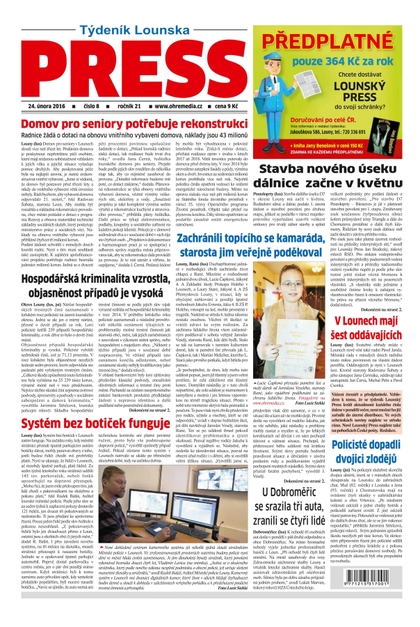 E-magazín Lounský press 8/2016 - Ohře Media