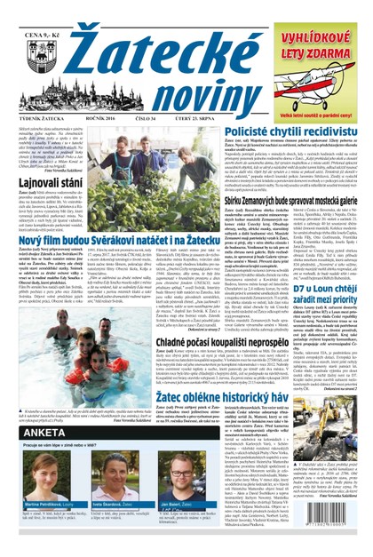 E-magazín Žatecké noviny 34/2016 - Ohře Media