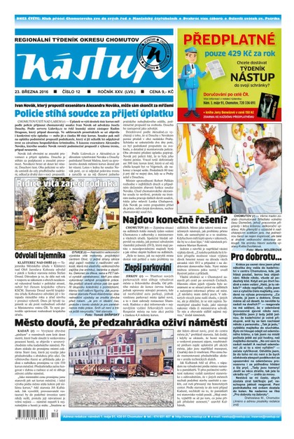 E-magazín Nástup 12/2016 - Ohře Media