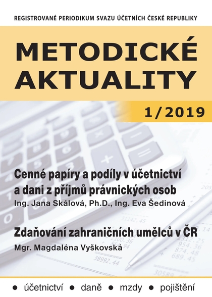 E-magazín Metodické aktuality Svazu účetních 1/2019 - Svaz účetních České republiky, z. s.