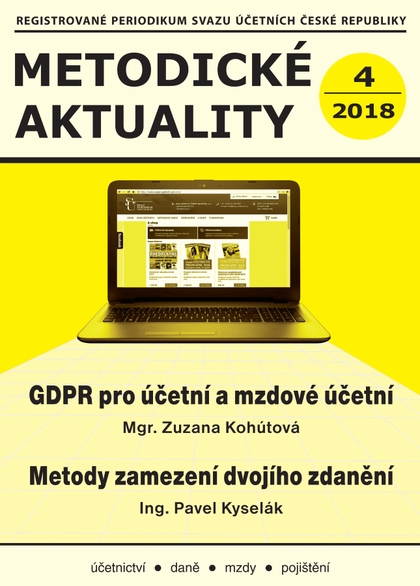 E-magazín Metodické aktuality Svazu účetních 4/2018 - Svaz účetních České republiky, z. s.