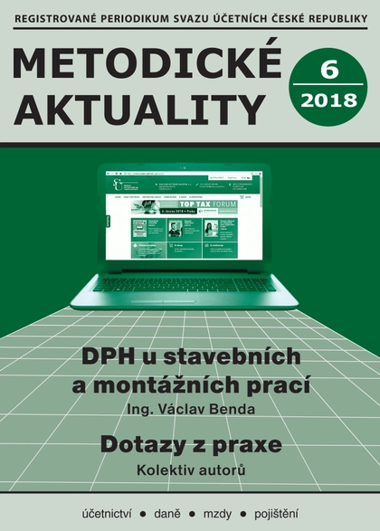 E-magazín Metodické aktuality Svazu účetních 6/2018 - Svaz účetních České republiky, z. s.