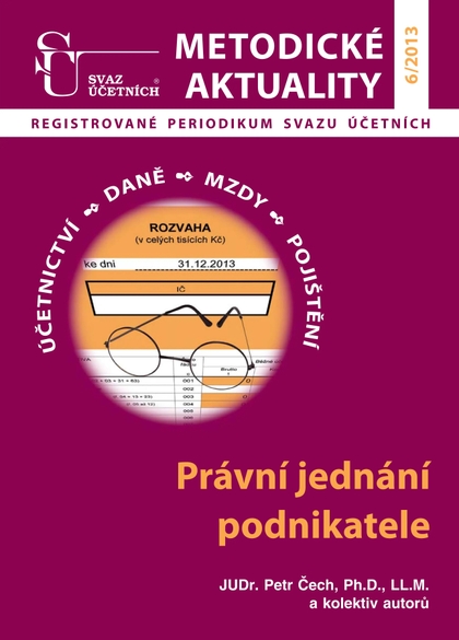 E-magazín Metodické aktuality Svazu účetních 6/2013 - Svaz účetních České republiky, z. s.
