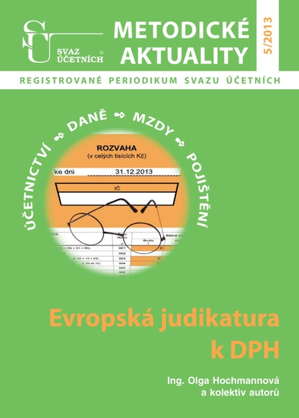 E-magazín Metodické aktuality Svazu účetních 5/2013 - Svaz účetních České republiky, z. s.