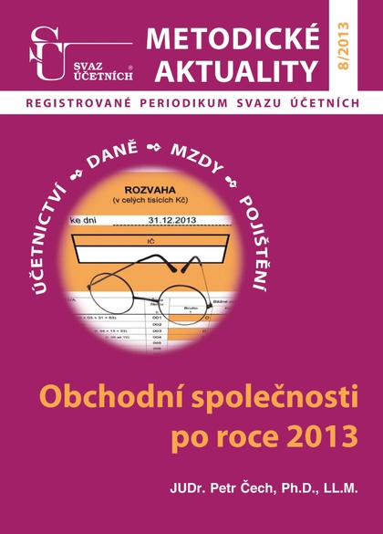 E-magazín Metodické aktuality Svazu účetních 8/2013 - Svaz účetních České republiky, z. s.