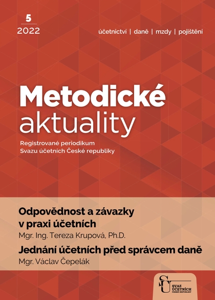 E-magazín Metodické aktuality Svazu účetních 5/2022 - Svaz účetních České republiky, z. s.