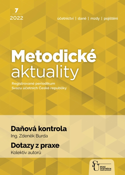 E-magazín Metodické aktuality Svazu účetních 7/2022 - Svaz účetních České republiky, z. s.