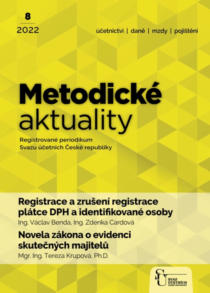 E-magazín Metodické aktuality Svazu účetních 8/2022 - Svaz účetních České republiky, z. s.