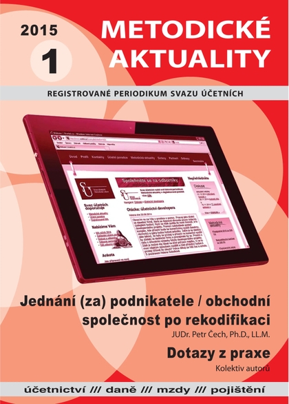 E-magazín Metodické aktuality Svazu účetních 1/2015 - Svaz účetních České republiky, z. s.