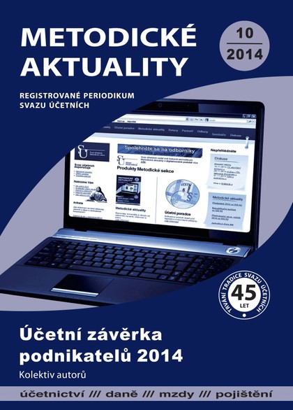 E-magazín Metodické aktuality Svazu účetních 10/2014 - Svaz účetních České republiky, z. s.