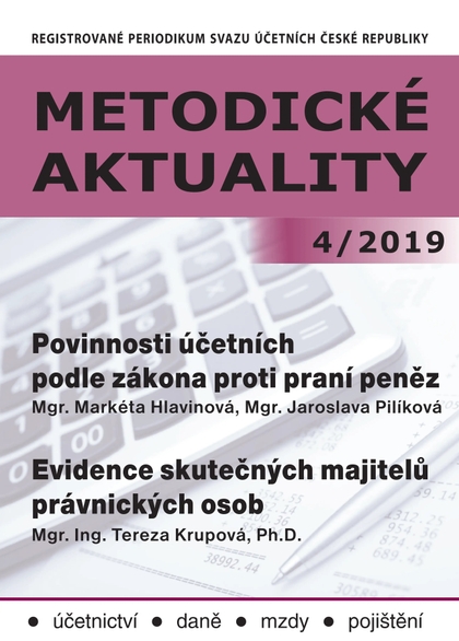 E-magazín Metodické aktuality Svazu účetních 4/2019 - Svaz účetních České republiky, z. s.