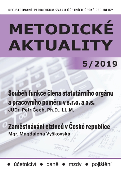 E-magazín Metodické aktuality Svazu účetních 5/2019 - Svaz účetních České republiky, z. s.