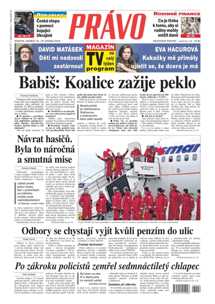 E-magazín Deník Právo - 18.2.2023 - Borgis, a.s.