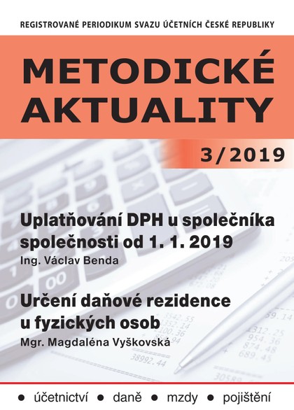 E-magazín Metodické aktuality Svazu účetních 3/2019 - Svaz účetních České republiky, z. s.