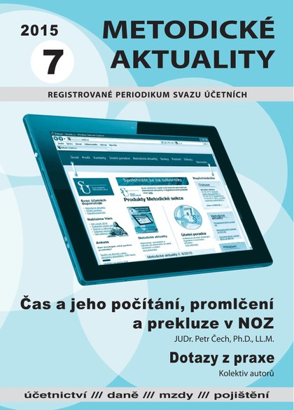 E-magazín Metodické aktuality Svazu účetních 7/2015 - Svaz účetních České republiky, z. s.