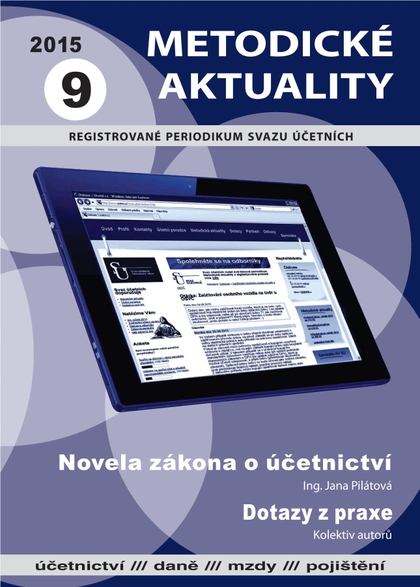 E-magazín Metodické aktuality Svazu účetních 9/2015 - Svaz účetních České republiky, z. s.